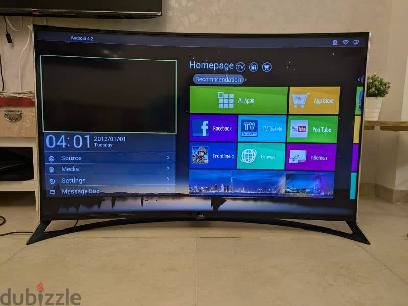 55 Inch TCL U curved LED Screen for sale. 2