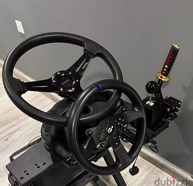 thrustmaster t300rs + e brake + shifter + steering wheel 0