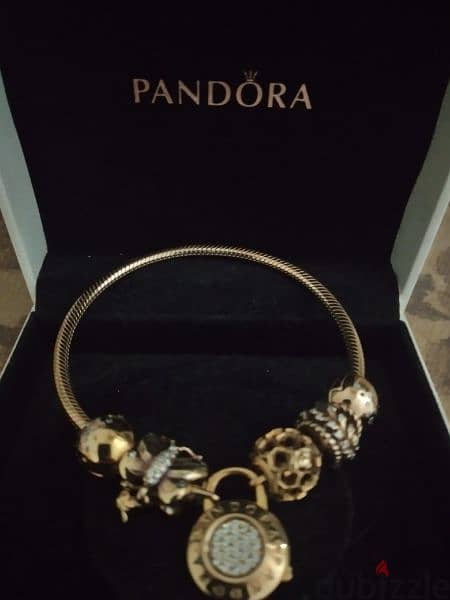 PANDORA BRACELET WITH 6 CHARMS BOUGHT FROM THE USA 1