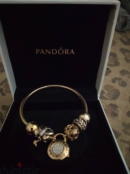 PANDORA BRACELET WITH 6 CHARMS BOUGHT FROM THE USA 2