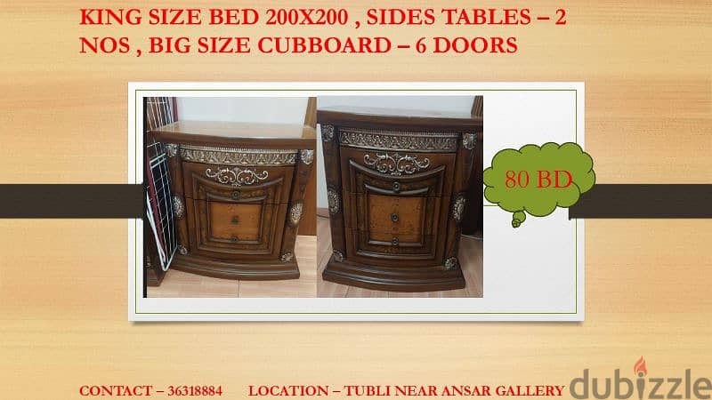 Household furniture and items for sale: bed,cupboard,cycle,study table 2