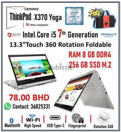 Lenovo Yoga Core i5 7th Gen 2in1 Convertible Laptop 8GB RAM 256GB SSD