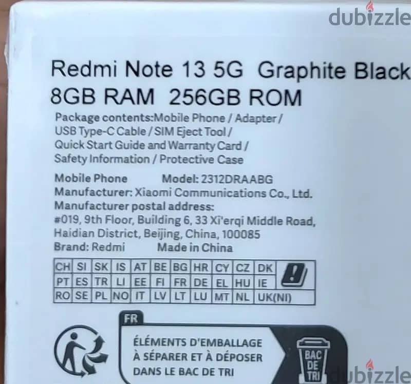 New Sealed Pack Redmi Note 13 5G 8/256 1