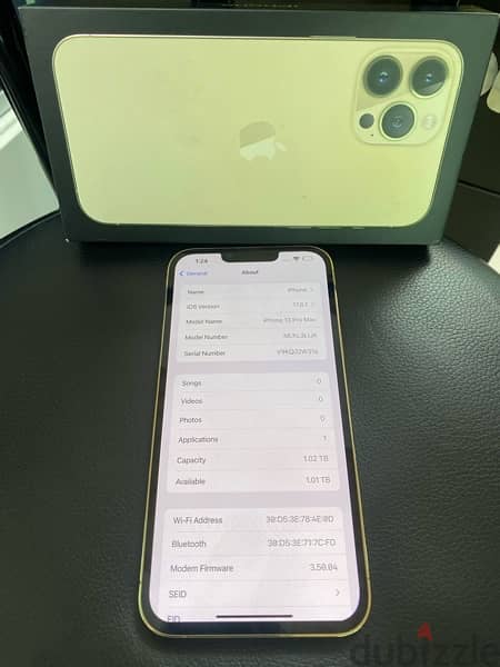 iPhone 13 Pro Max 1tb gold color with box 2