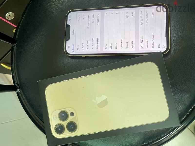 iPhone 13 Pro Max 1tb gold color with box 3