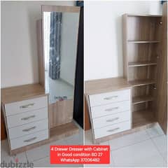 4 Drawer with Mirror and other items for sale with Delivery