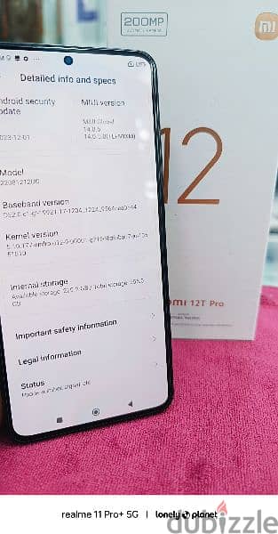 Xiaomi 12T pro 256 Gb 6