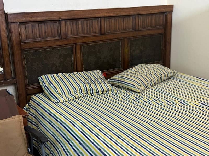 king size bed and mattress  40 bd 0