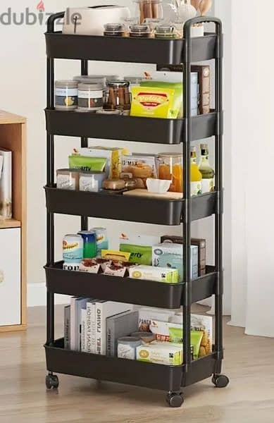 Versatile 5-Tier Rolling Storage Cart with Wheels . . 2