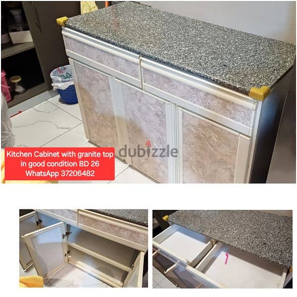 Kitchen cabinet with granite top and other items for sale wd Delivery 0