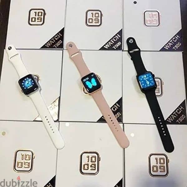 T500 Smart Watch 2 Pcs 5BD Touch Screen Bluetooth Smartwatch 1