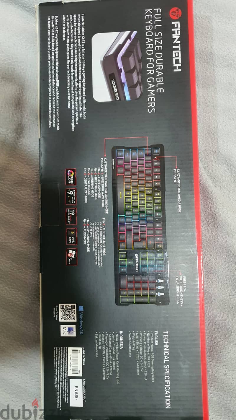 Fantech gaming rgb keyboard 3