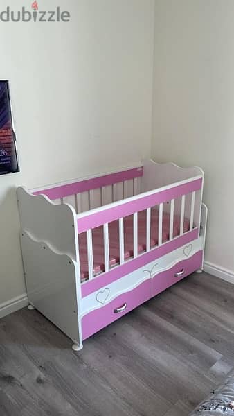 Pink baby bed 2