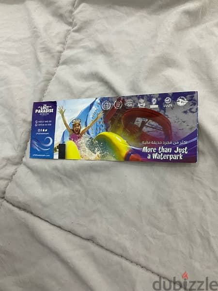 Lost paradise water park tickets ** urgent sale** 1