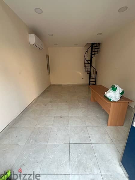 shop  in Galali for rent محل ميزانين في قلالي جديد للايحاز 3