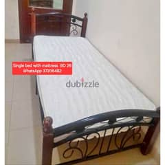 Single bed with mattress and other items for sale with Delivery