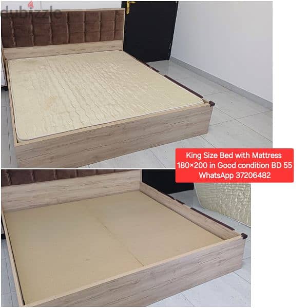 Single bed with mattress and other items for sale with Delivery 2