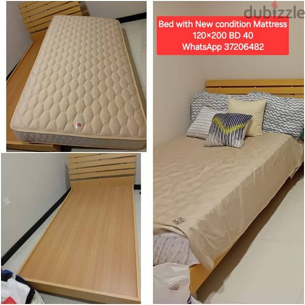 Single bed with mattress and other items for sale with Delivery 19