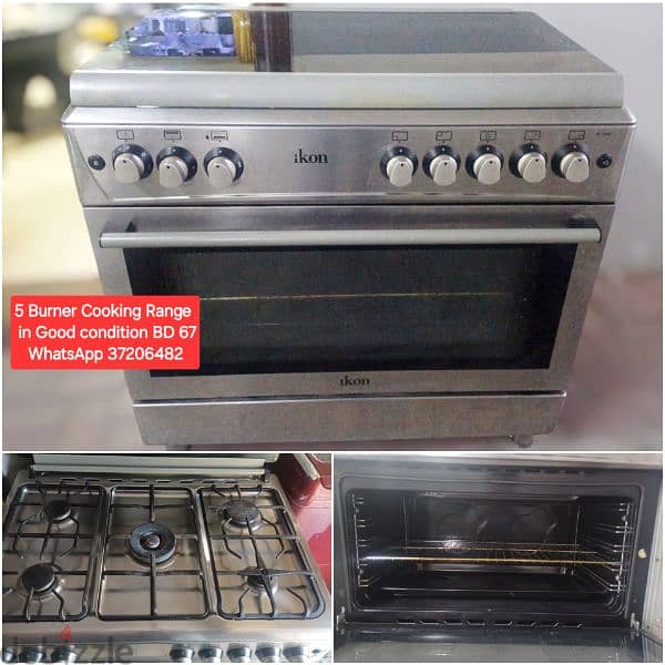 5 burner cooking range and other items for sale with Delivery 0