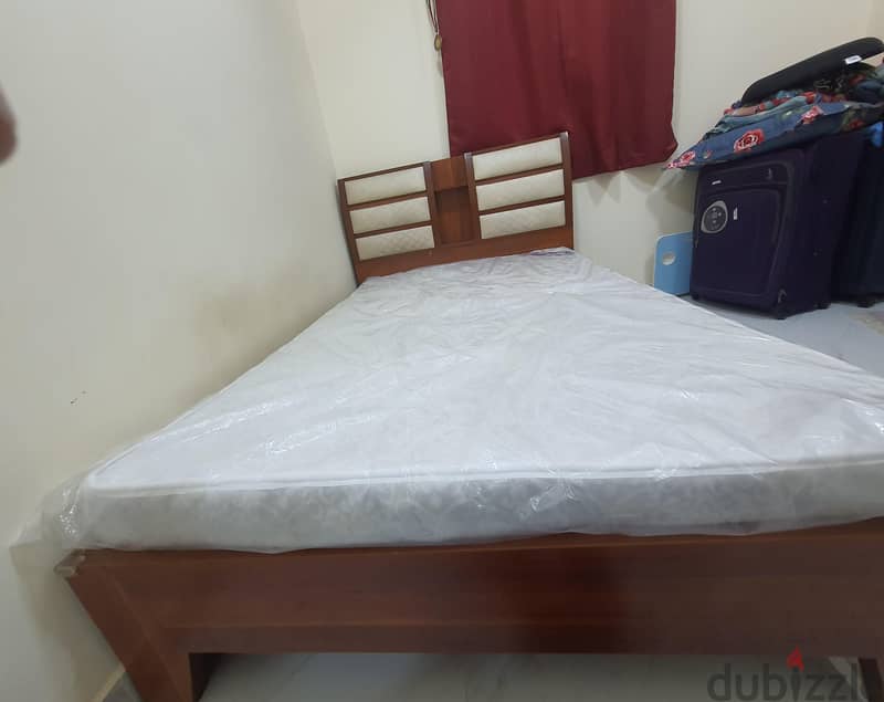 Double Bed With New Mattress With Good Condition(190x 120 CM) 2