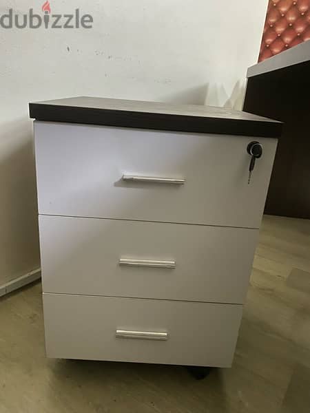 Office Table + 2 drawers + Office Chair ( Whole Set) 5