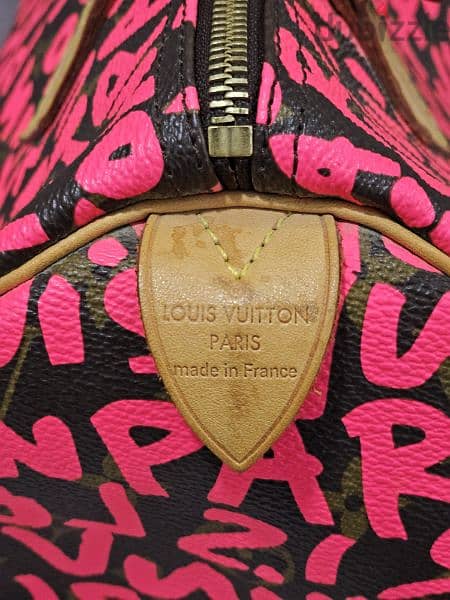 LOUIS VUITTON SPEEDY 30 LIMITED EDITION FUSCHIA PINK GRAFFITI 2