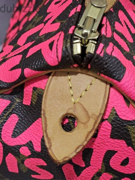 LOUIS VUITTON SPEEDY 30 LIMITED EDITION FUSCHIA PINK GRAFFITI 3