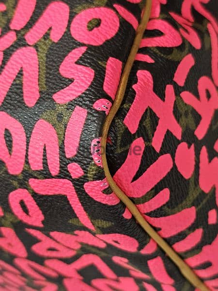 LOUIS VUITTON SPEEDY 30 LIMITED EDITION FUSCHIA PINK GRAFFITI 13