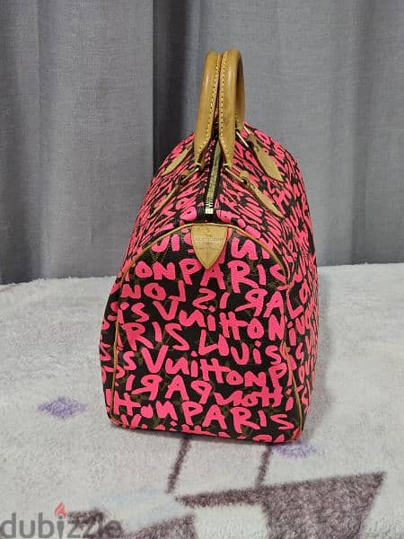 LOUIS VUITTON SPEEDY 30 LIMITED EDITION FUSCHIA PINK GRAFFITI 17