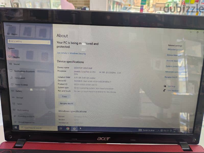 laptop acer 500 gb hdd 4gb ram core i3 1