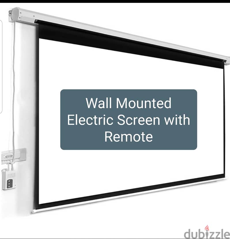 Projector Screen 60",100",120",150" Tripod Stand/Wall Mounted Remote 1