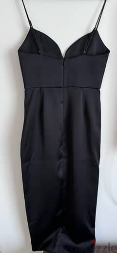 Zara black satin dress 0