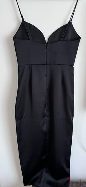 Zara black satin dress 0