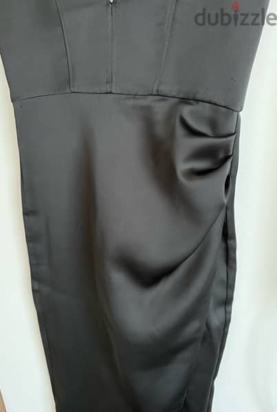 Zara black satin dress 1