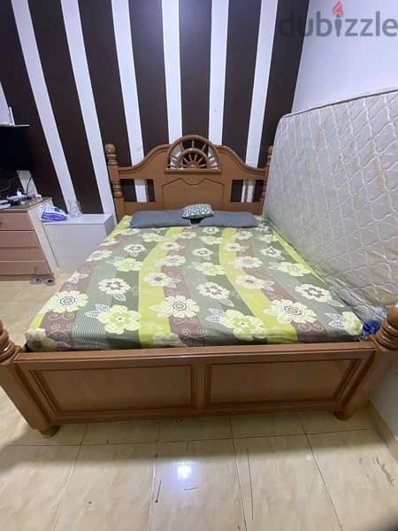 king size Bed with mattress 1