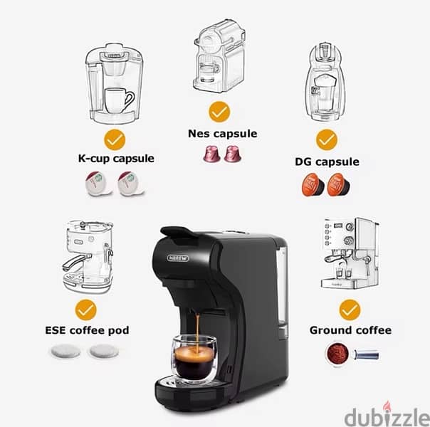 HiBREW Coffee Machine 19 Bar 4in1 Hot & Cold H1A 1