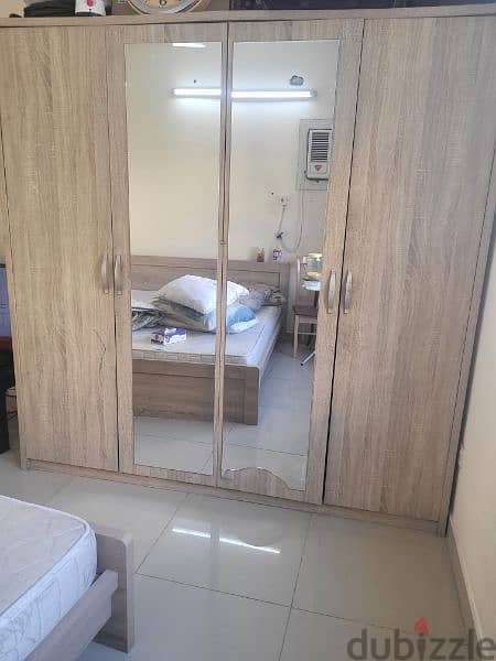 Double Bed with Matress n Cupboard only BD 100 2