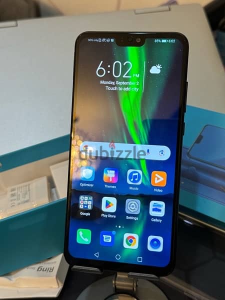 honor 8x mobile android 9 ,128gb, 6gb Rom, box cover screen protector 8