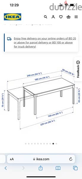 IKEA dining set perfect condition 1