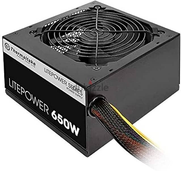 Thermaltake Litepower 650W Power Supply, Non Modular, 80PLUS - Black 1