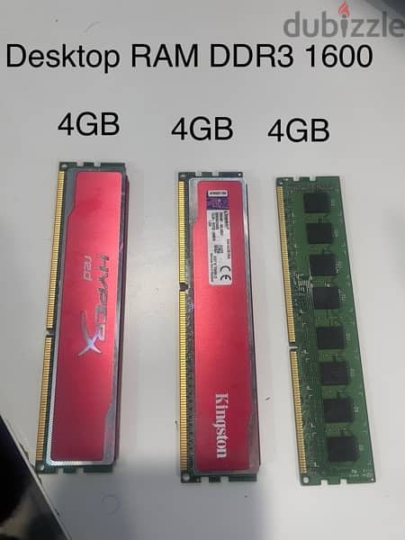 pc RAM DDR3 1600MHz 0