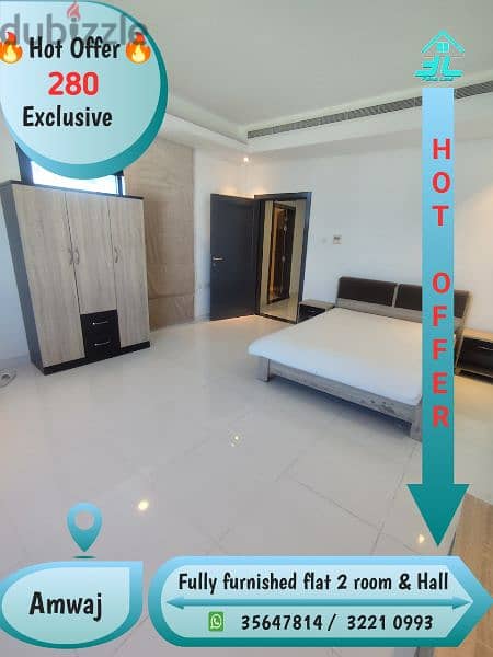 Luxury Furnished flat  2 rooms  @ Amwaj  280 bd Exclusive 35647813 5