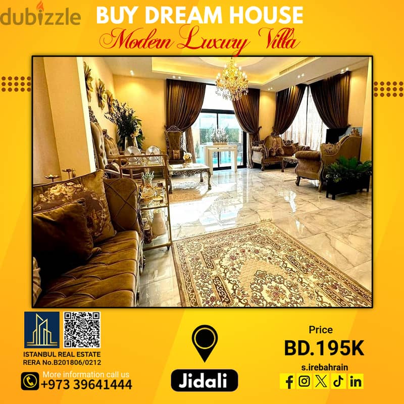 Fully Furnished Luxury Villa for Sale in Jidali near Sea Area  BD. 195, 2