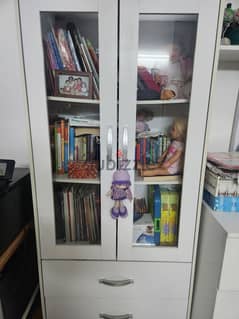 Study table with shelves, chair and cabinet