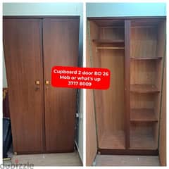 2 door cupboard and other household items for sale with delivery 0