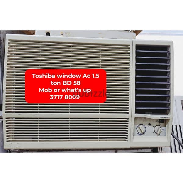 Toshiba window Ac 1.5 ton and other splitunit for sale with delivery 0