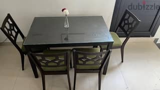 Dinning table for sale  with four chairs 0