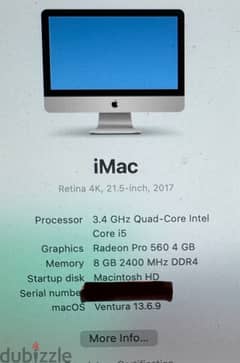 IMac 2017 little used 230 bd