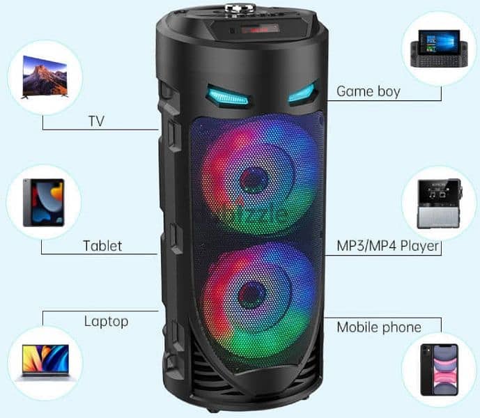 Rainbo wireless Bluetooth speaker with mic and remote 2