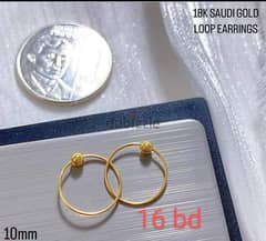 New 18k gold  earrings